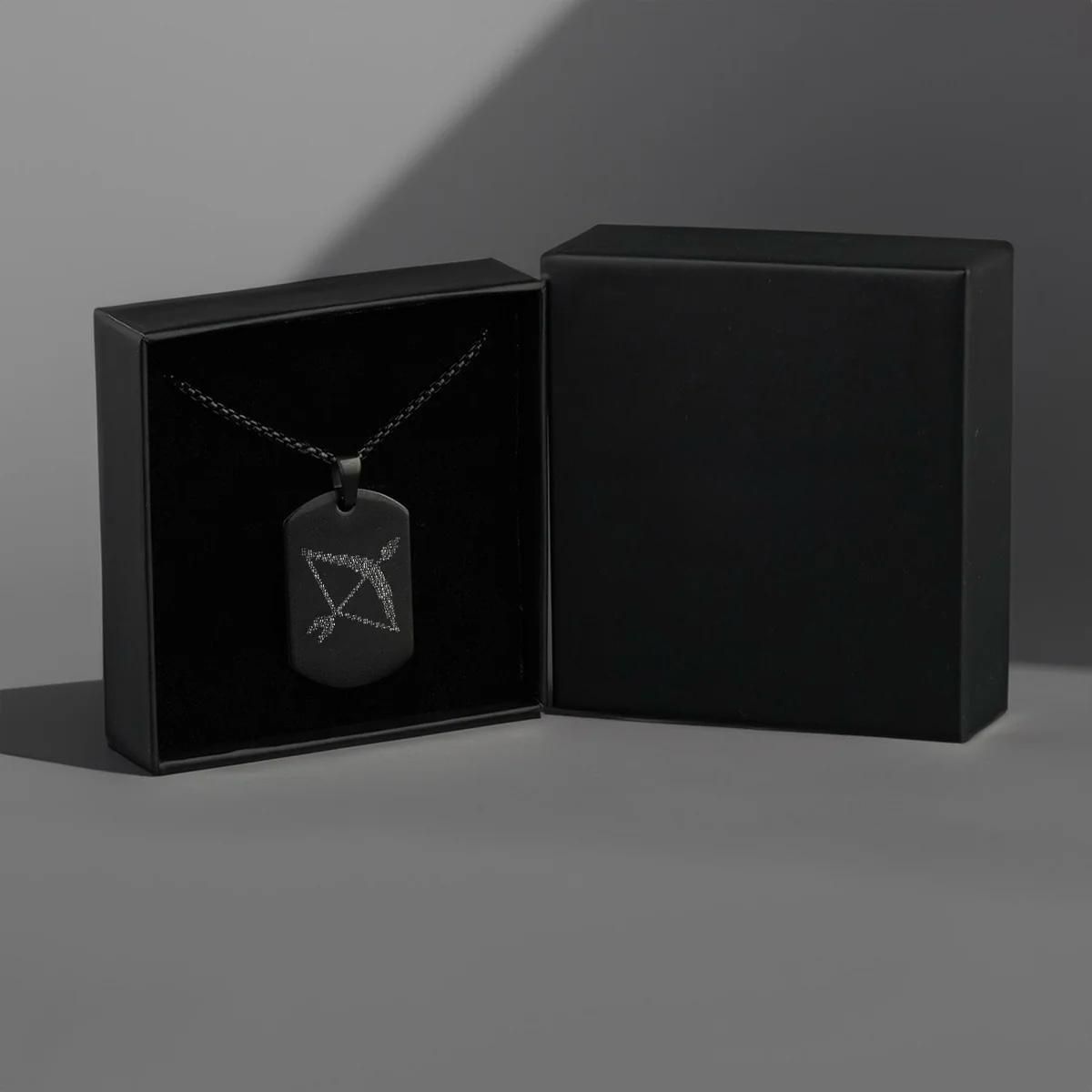 Reetrix Ram Baan Microcarved Tag Necklace