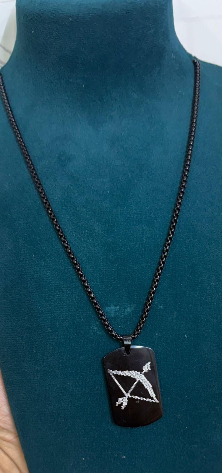 Reetrix Ram Baan Microcarved Tag Necklace