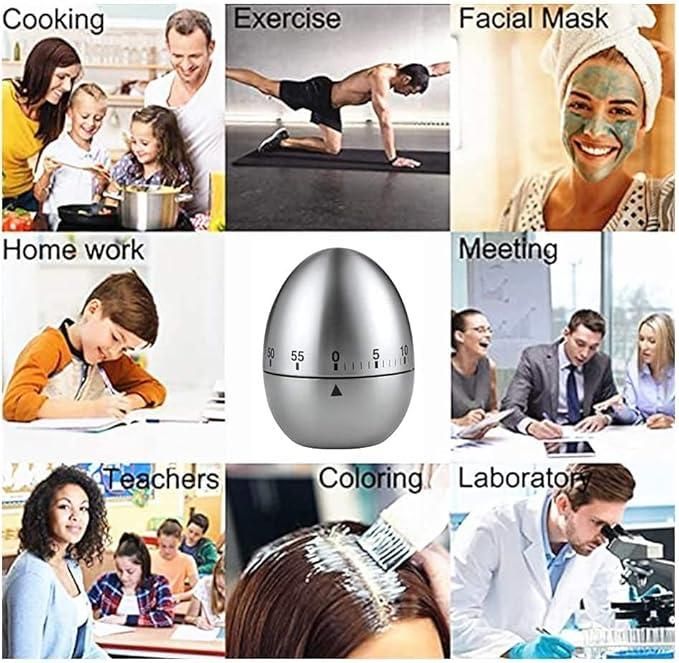 Reetrix Egg Shaped Stainless Steel Timer