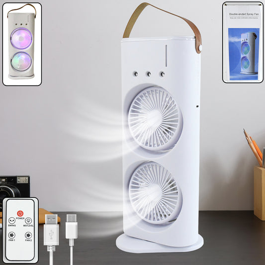 Reetrix Electric Fan Desktop Double-head Powerful Air Cooler (1 Pc  With Remote)
