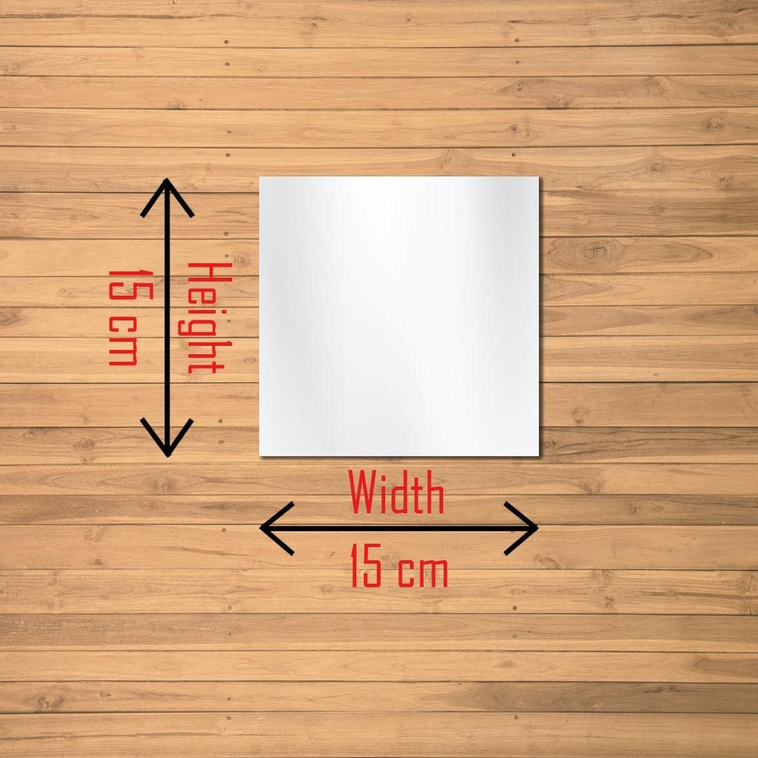 Reetrix 4 Big Square Silver 3D Acrylic Mirror Wall Sticker