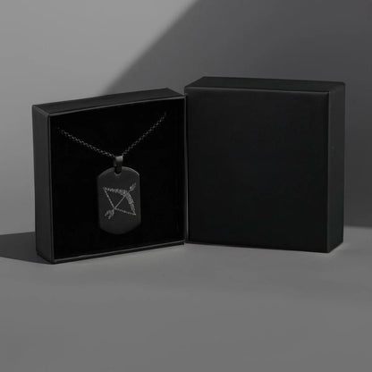 Reetrix Ram Baan Microcarved Tag Necklace
