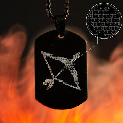 Reetrix Ram Baan Microcarved Tag Necklace