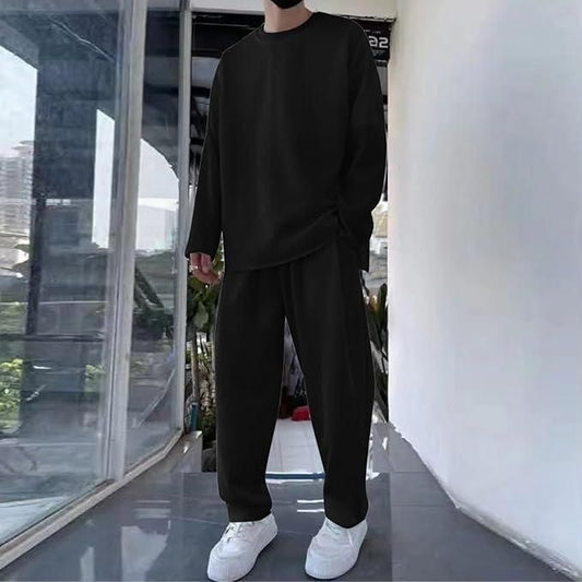 Reetrix Assorted Men's Solid Round Neck Co-ord Set