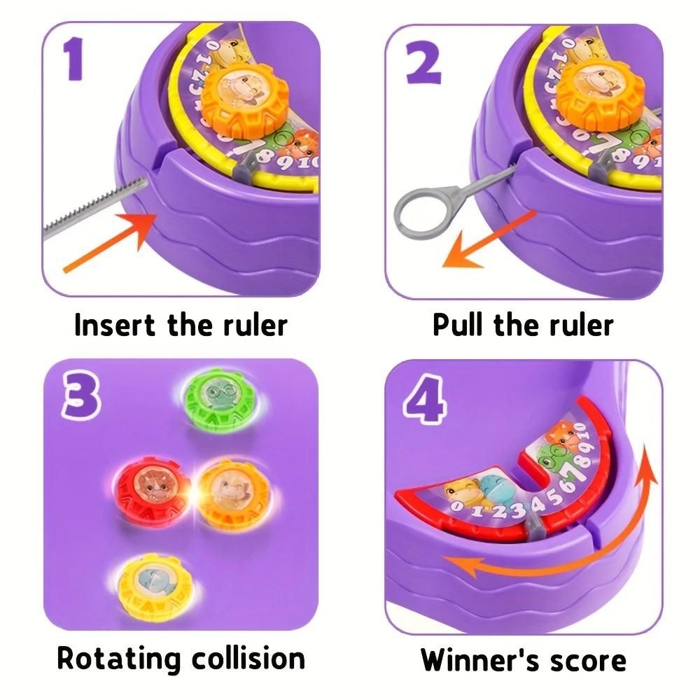 Reetrix Dino Battle Gyro Spinning Toys & Fun Board Games for Kid's