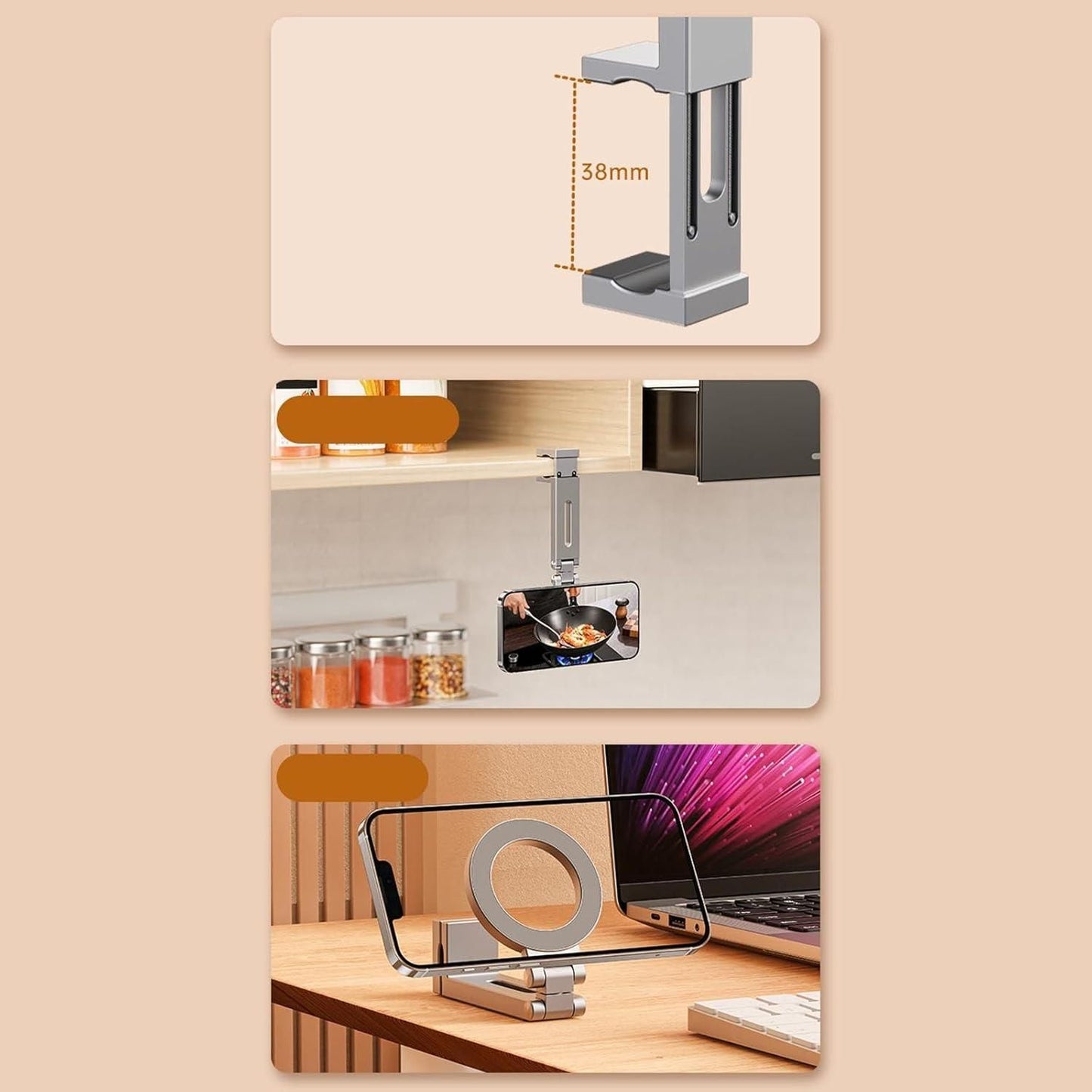 Reetrix Magnetic Desktop Phone Holder