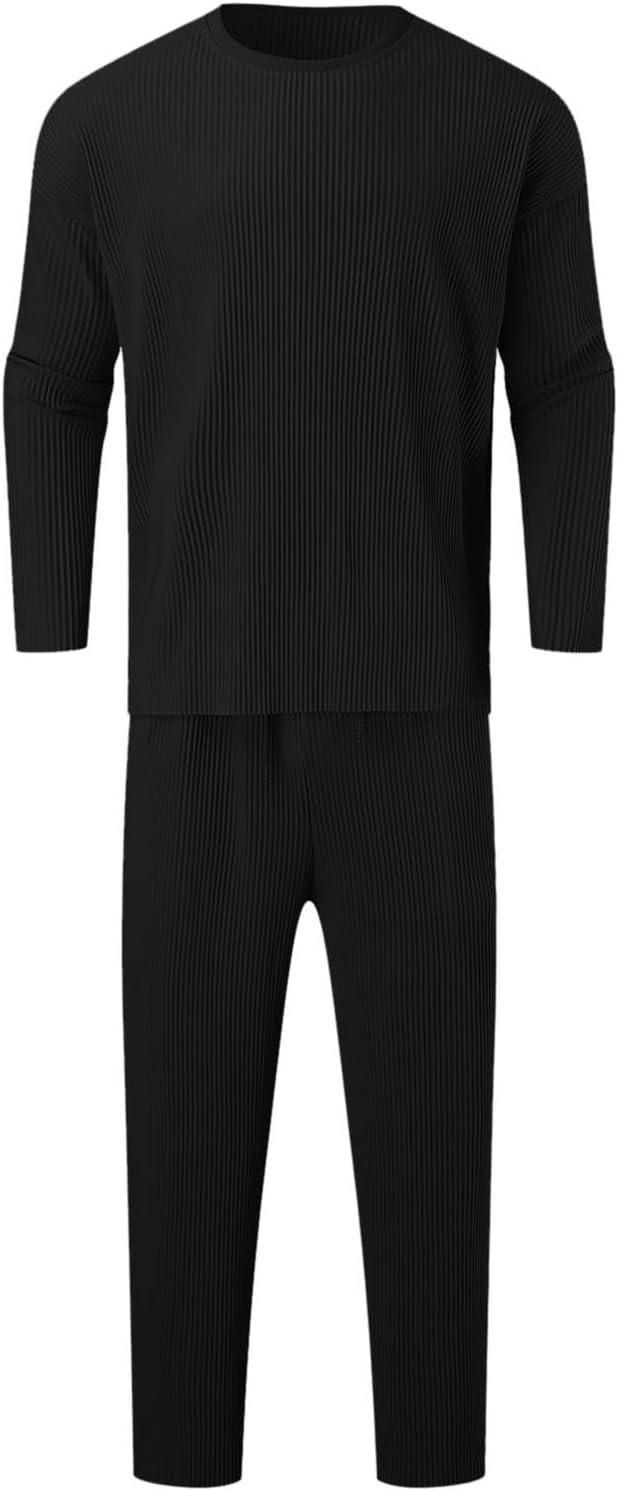 Reetrix Assorted Men's Solid Round Neck Co-ord Set