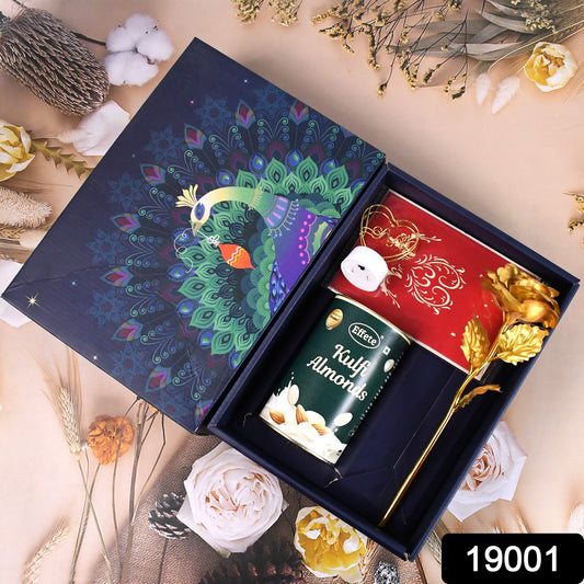 Reetrix Valentines Day Love Set - Heart Light Chocolates  Golden Flower Gift Box